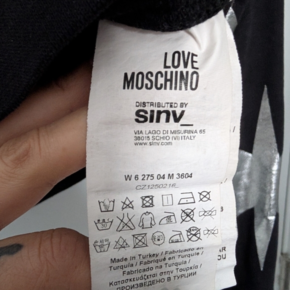 LOVE MOSCHINO sweatshirt with silver stars - Picture 5 of 10